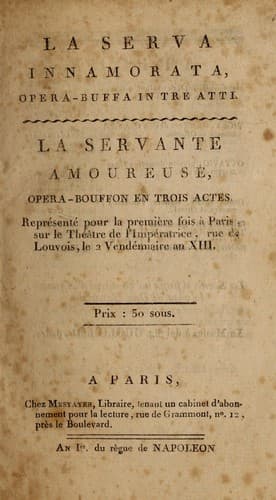 La serva innamorata
