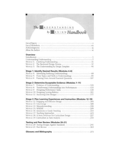 Understanding by design study guide