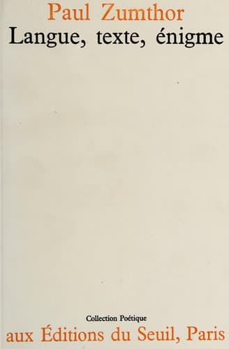 Langue, texte, énigme