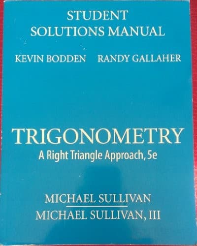 Student Solutions Manual for Trigonometry