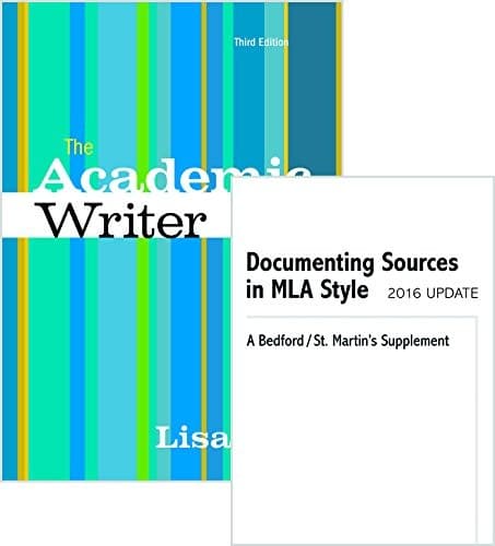 Academic Writer 3e & Documenting Sources in MLA Style