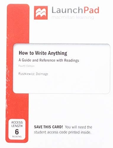 LaunchPad for How to Write Anything with Readings