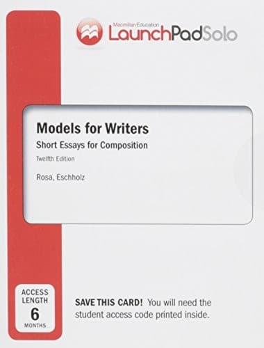 LaunchPad Solo for Models for Writers