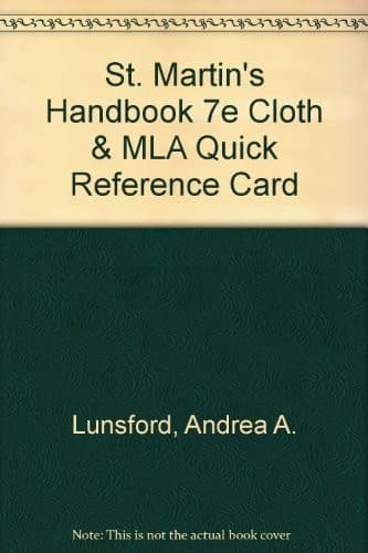 St. Martin's Handbook 7e cloth & MLA Quick Reference Card