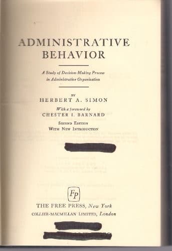 Administrative behavior