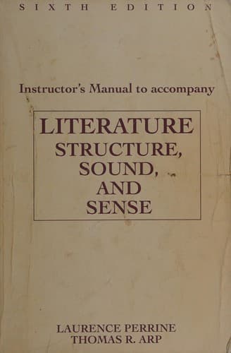 Instructor's manual to accompany Literature -- Sixth Edition
