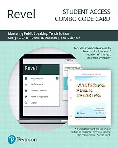 Revel for Mastering Public Speaking -- Combo Access Card