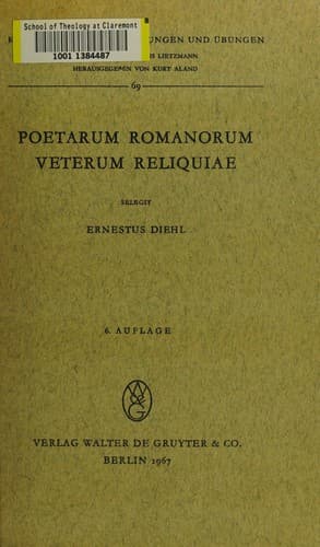 Poetarum Romanorum veterum reliquiae