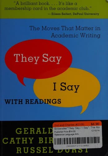 "They say / I say" with readings