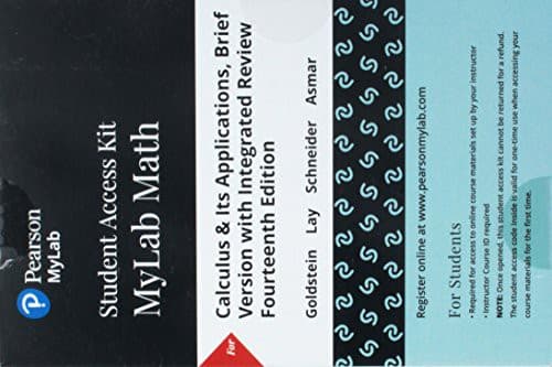 MyLab Math with Pearson eText -- 24-Month Standalone Access Card -- for Calculus & Its Applications, Brief Version with Integrated Review