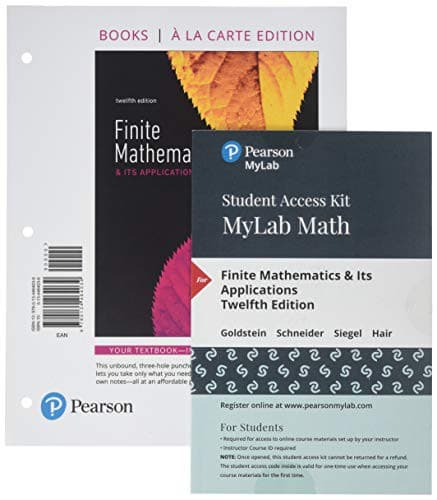 Finite Mathematics & Its Applications, Books a la Carte Edition plus MyLab Math with Pearson eText -- 24-Month Access Card Package