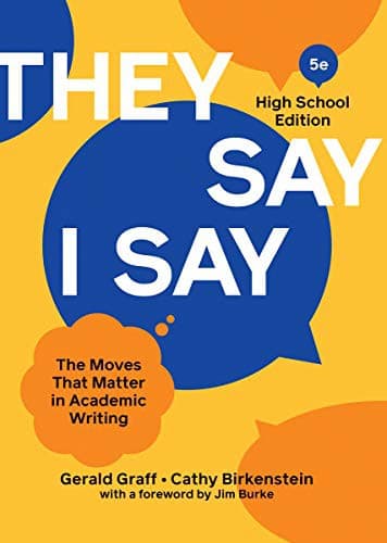 "They Say / I Say"--high school fifth edition