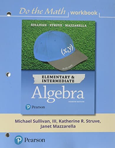 Do the Math Workbook for Elementary and Intermediate Algebra