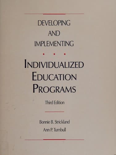 Developing and implementing individualized education programs