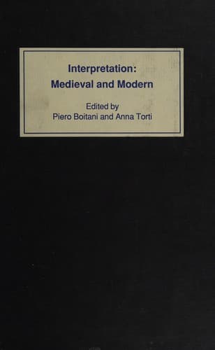 Interpretation, medieval and modern