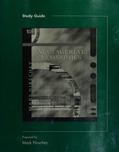Study guide, Managerial economics