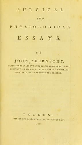 Surgical and physiological essays