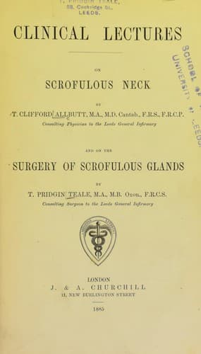 Clinical lectures on scrofulous neck