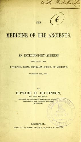 The medicine of the ancients