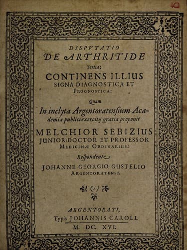 Disputatio de arthritide tertia