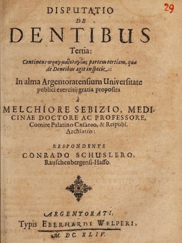 Disputatio de dentibus tertia ...