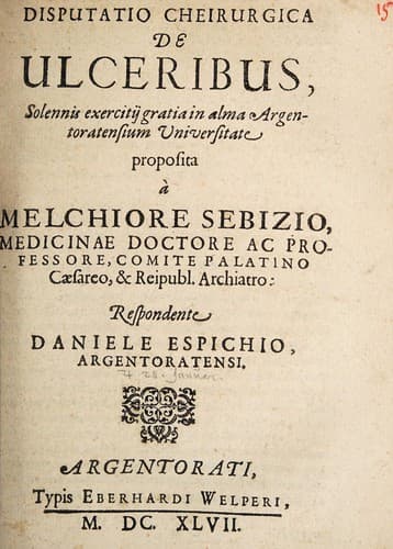 Disputatio cheirurgica [sic] de ulceribus ...