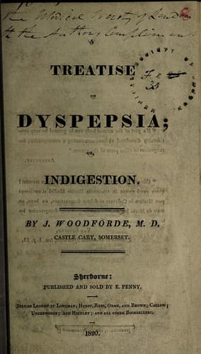 A treatise on dyspepia; or, indigistion