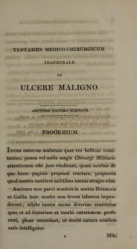 Tentamen medico-chirurgicum inaugurale, quaedam de ulcere maligno complectens ...