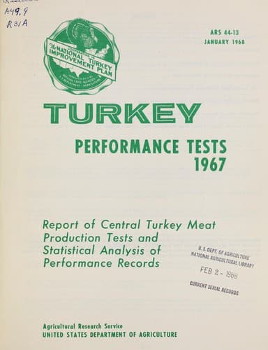 Turkey performance tests, 1967