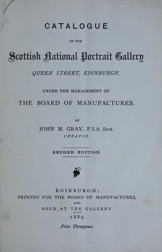 Catalogue of the Scottish National Portrait Gallery
