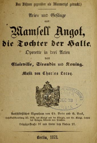 Damsell Angot, die tochter der halle