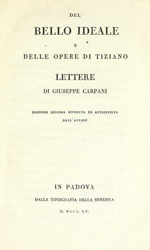Del bello ideale, e delle opere di Tiziano