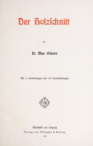 Der Holzschnitt