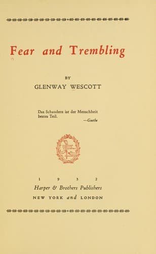 Fear and trembling