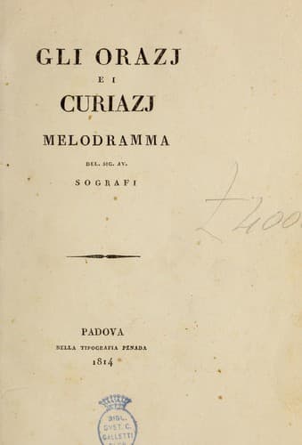 Gli Orazj e i Curiazj