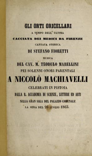 Gli orti oricellari