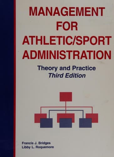 Management for athletic/sport administration