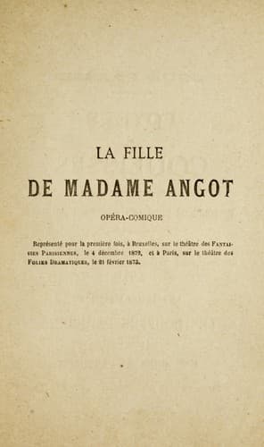 La fille de Madame Angot