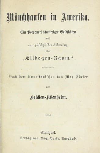 Münchhausen in Amerika