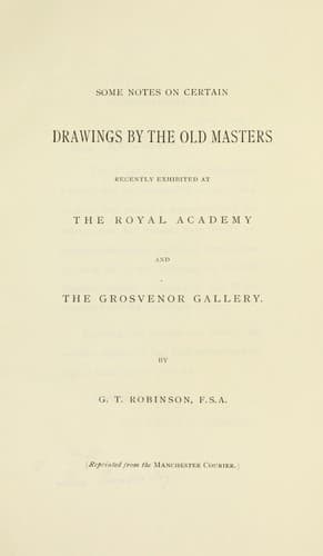 Some notes on certain drawings by the Old Masters