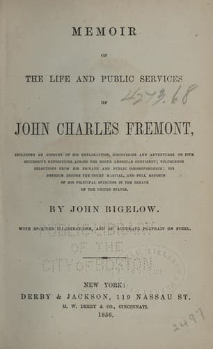 Memoir of the life and public services of John Charles Fremont