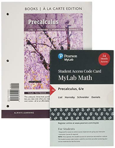 Precalculus, Loose-Leaf Edition Plus MyLab Math with Pearson eText -- 24 Month Access Card Package