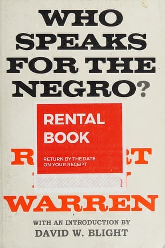 Who speaks for the Negro?