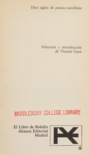Diez siglos de poesía castellana