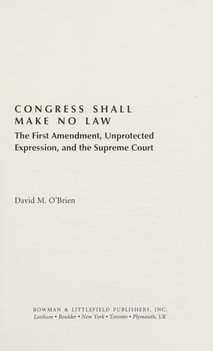 Congress shall make no law