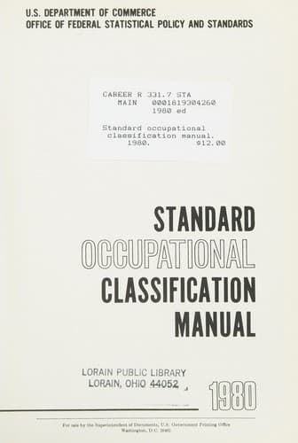 Standard occupational classification manual