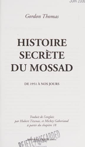 Histoire secrète du Mossad