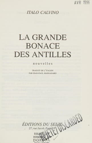 La Grande Bonace des Antilles