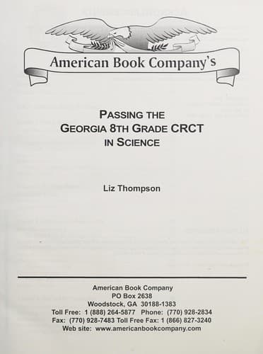 Passing the Georgia 8th grade CRCT in science