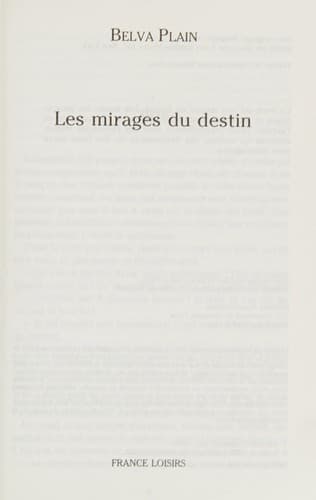 Les mirages du destin